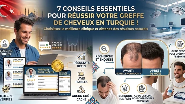 Comment choisir une clinique de greffe de cheveux en Turquie : 7 choses que vous devez vérifier