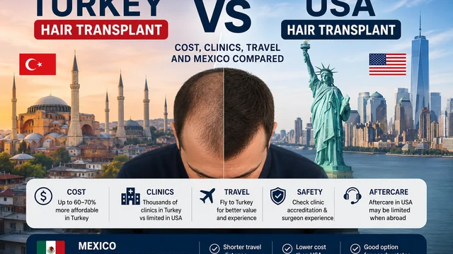 Turkey vs USA Hair Transplant: Cost, Clinics, Travel and Mexico Compared
