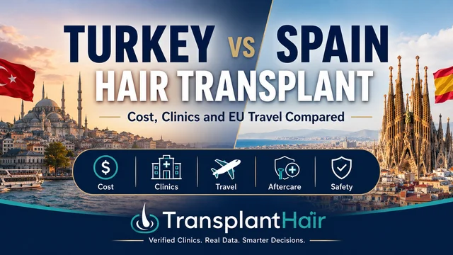 Turkey vs Spain Hair Transplant: Cost, Clinics and EU Travel Compared